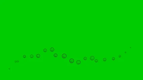 Black emoticons wave green Stock Footage 228947358