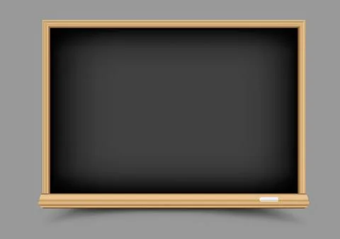 Black empty blackboard Stock Illustration