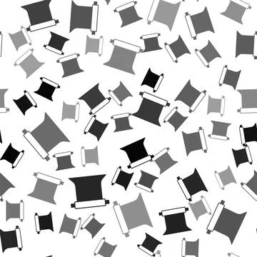 Black Empty photo studio icon isolated seamless pattern on white background Illustrazione stock