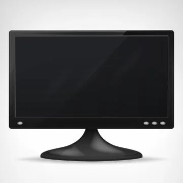 Black empty screen device isolated object vector illustration Stockillustratie
