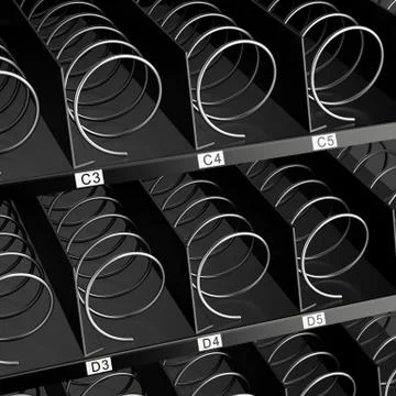 Black empty vending machine 스톡 일러스트