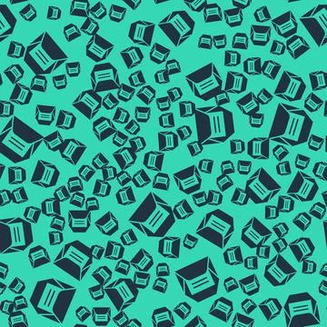 Black Envelope icon isolated seamless pattern on green background. Received m イラスト素材
