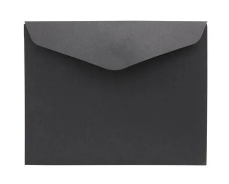 Black envelope isolated on white background Stock Photos