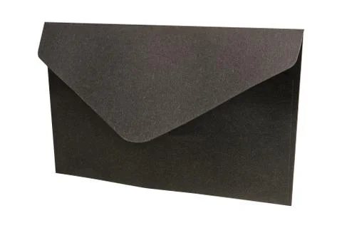 Black envelope on a white background Stock Photos