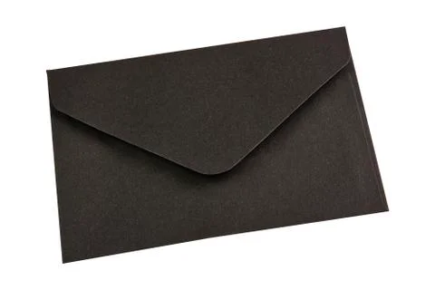 Black envelope on a white background Stock Photos