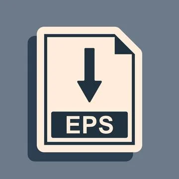 Black EPS file document icon. Download EPS button icon isolated on grey イラスト素材