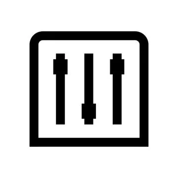 Black equalizer sliders icon isolated on a transparent background Stockillustratie