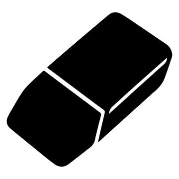 Black Eraser Icon Vector Illustration Isolated on White Background Stock Illustration