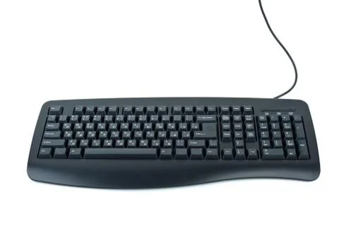 Black ergonomic computer keyboard Stock Photos