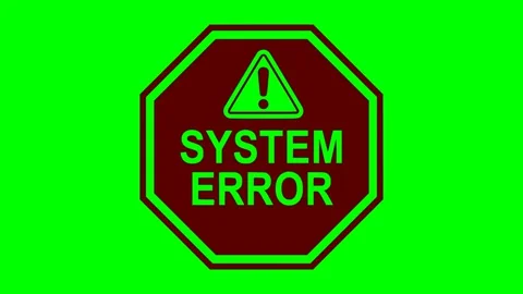 Black error system sign red flash animation Vídeos de archivo 342830024