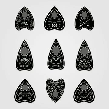 Black esoteric board design set Stock-Illustration