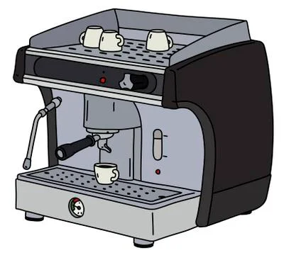 The black espresso maker Stock Illustration