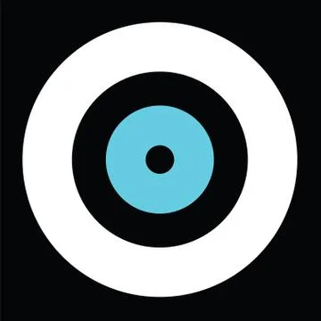 Black evil eye vector - greek evil eye Stock Illustration