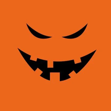 Black Evil Face Stock Illustration