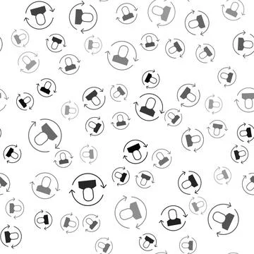 Black Exchange work icon isolated seamless pattern on white background イラスト素材