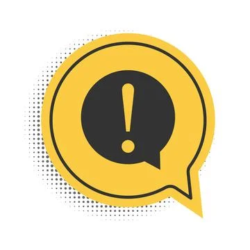 Black Exclamation mark in circle icon isolated on white background. Hazard 스톡 일러스트