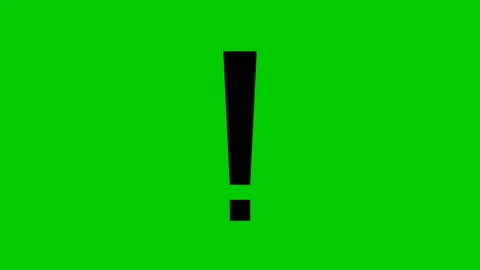 Black exclamation mark green Video stock 228949221