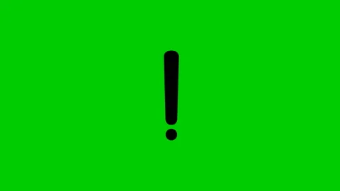 Black exclamation mark green Stock Footage 231793626