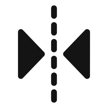 Black expand icon on white background Illustrazione stock