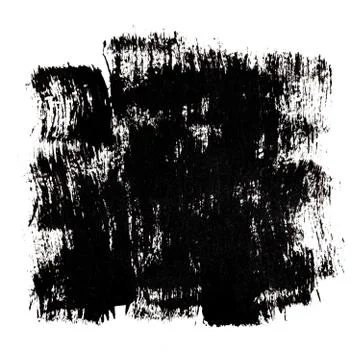 Black expressive brush strokes. Square Stock Illustration