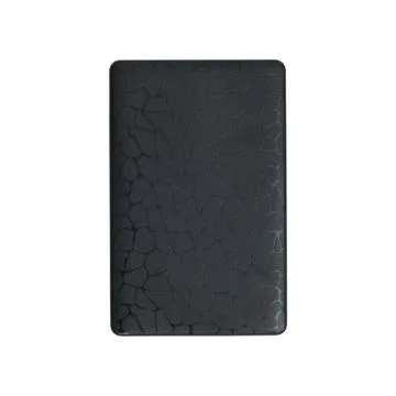 Black external hard drive with textured surface on isolated white backgroun.. Stock Photos