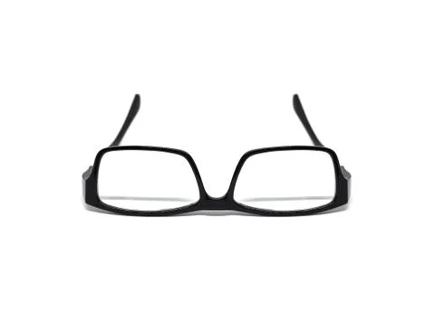 Black eye glasses isolated on white background Stock Photos