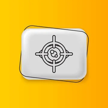 Black Eye scan icon isolated on yellow background. Scanning eye. Security c.. Stock Illustration