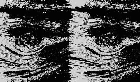 Black eye texture Stripes on the surface resemble eyes staring. Stock Illustration