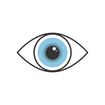 Black eye vector icon Stock Illustration