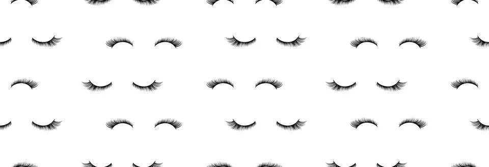 Black eyelashes. Stock Illustration