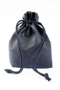 Black  fabric bag Stock Photos