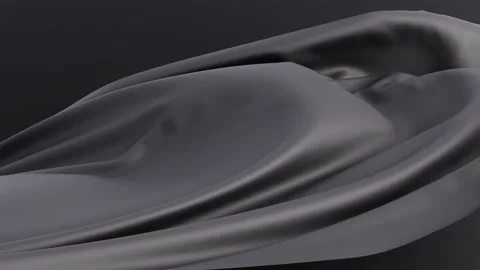 Black fabric flutters in the wind Stock Footage 219416005