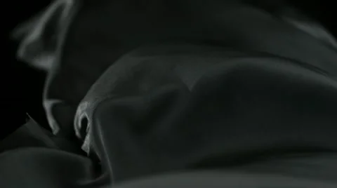 Black fabric, Slow Motion Video stock 12228734
