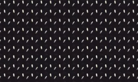Black fabric with small white dotted pattern for clothing or design Stock Illustration