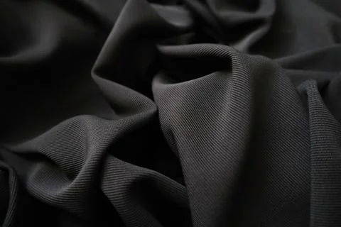Black fabric texture background. Stock Photos