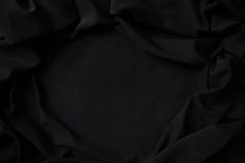 Black fabric texture background. Stock Photos