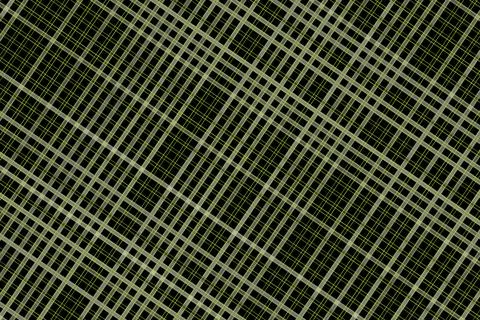 Black fabric with white grid pattern close-up view Illustrazione stock