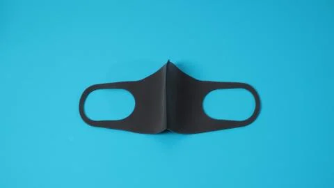 Black face Mask help to protect covid-19 virus and dust and other particle on Stock Photos