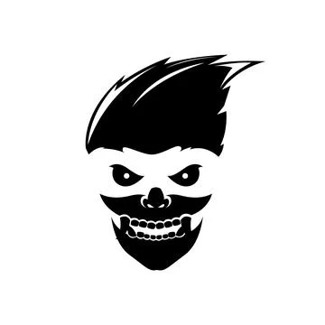 Black face samurai mask logo design vector graphic symbol icon sign illustr.. Illustrazione stock