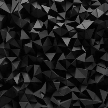 Black faceted 3d background Stock Illustration