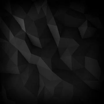 Black faceted background Stock Illustration
