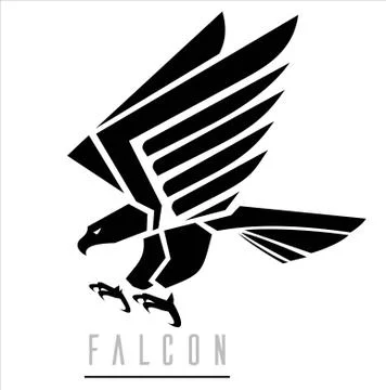 Black Falcon Stock Illustration