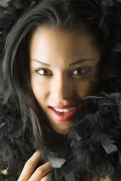 Black feather Stock Photos