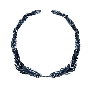 Black feather wreath Stock Illustration