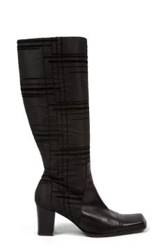 Black female boot Stock Photos