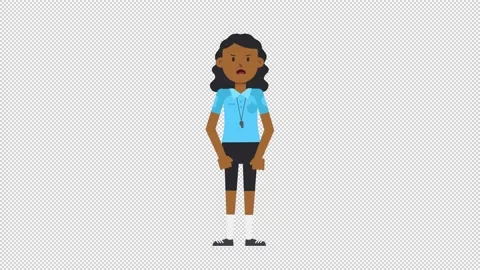 Black Female EU Referee Angry Video stock 205055873