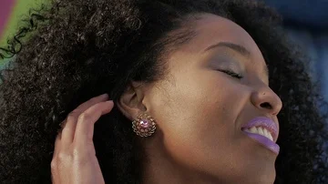 Black Female Model Close Up Stock Footage 86080056