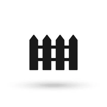Black Fence icon vector isolated on white background, Fence sign. Vector Il.. Stock Illustration
