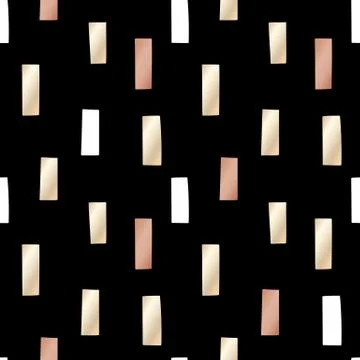 Black festive packaging paper with rectangles made of gold and bronze foil Stock Illustration