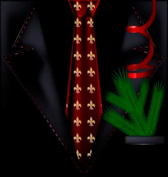 Black festive suit Stock Illustration